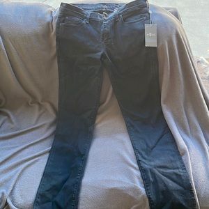 7 for all mankind petite Lexie black straight leg jeans